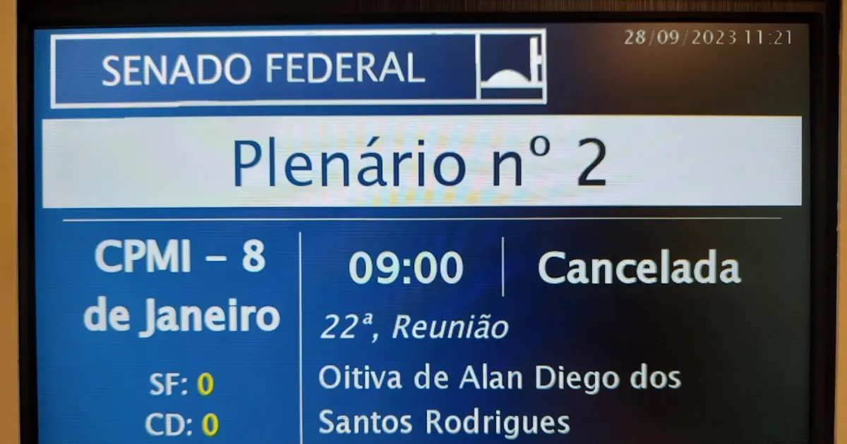 CPMI do 8 de janeiro tem reunião cancelada e sobram poucas semanas para encerramento dos trabalhos