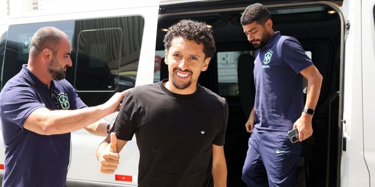 Marquinhos e Neymar se apresentam e completam seleção em Cuiabá