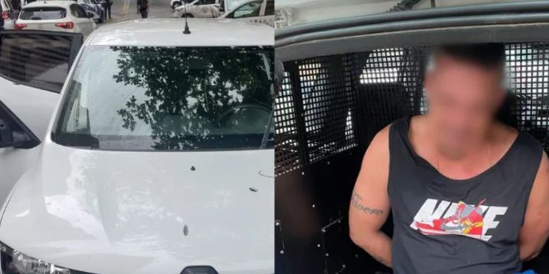 Veja momento em que guardas municipais atiram cerca de 20 vezes contra carro de motorista bêbado