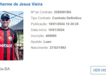 Vitória registra Luan no BID e jogador está liberado para estrear