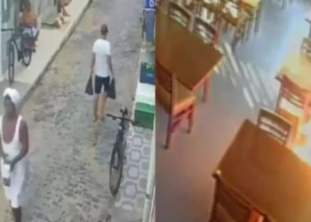 Homem toca fogo em pizzaria e provoca conflito em destino turístico
