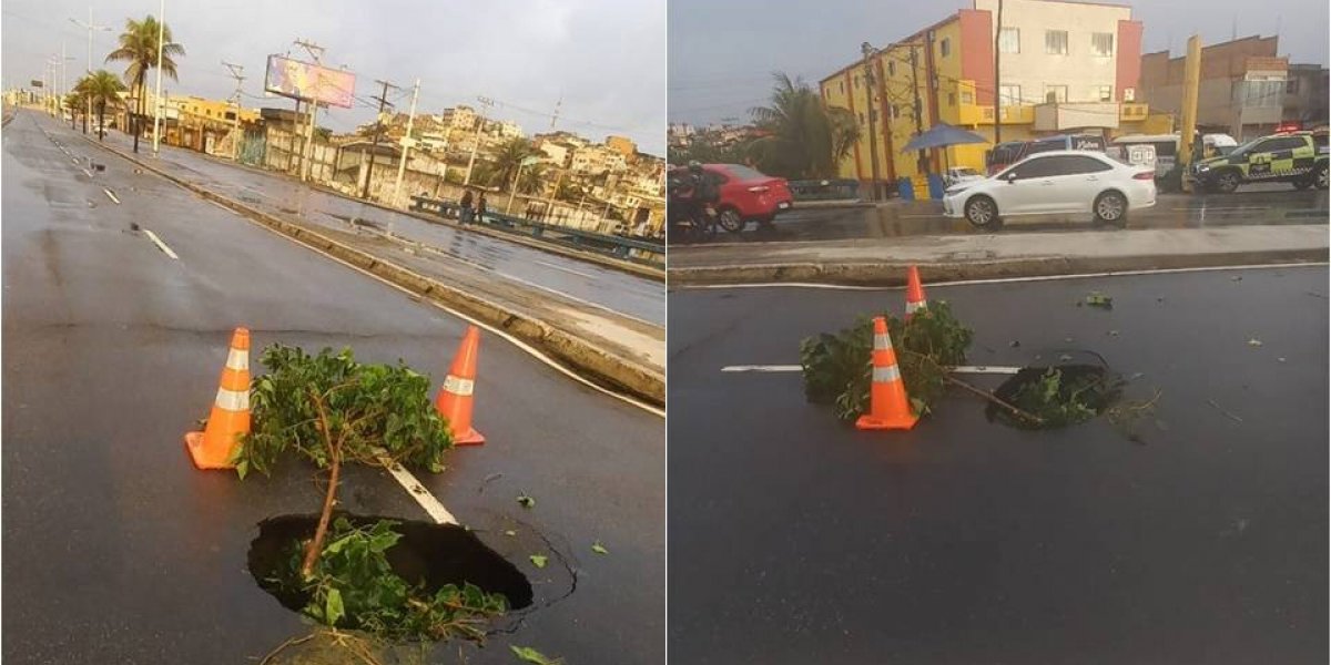 Av. Octávio Mangabeira segue interditada, Sucop avalia restauração