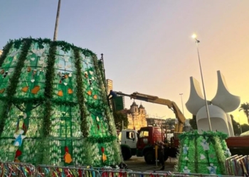 Limpurb entrega mega árvore de Natal sustentável nesta quinta (12)