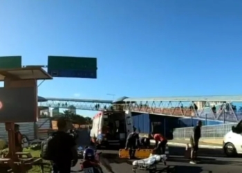 Acidente envolvendo motos deixa trânsito engarrafado no Acesso Norte