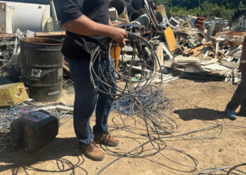 Mais de uma tonelada de cabos de alumínio é recuperada em operação da SSP