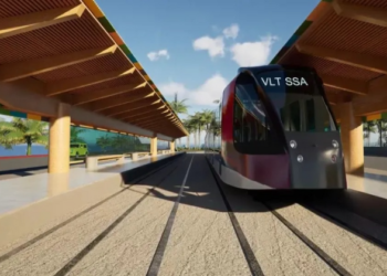 Obras do VLT de Salvador avançam dentro do cronograma, diz governo