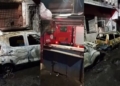 Incêndio destrói dois carros e atinge imóvel em bairro de Salvador